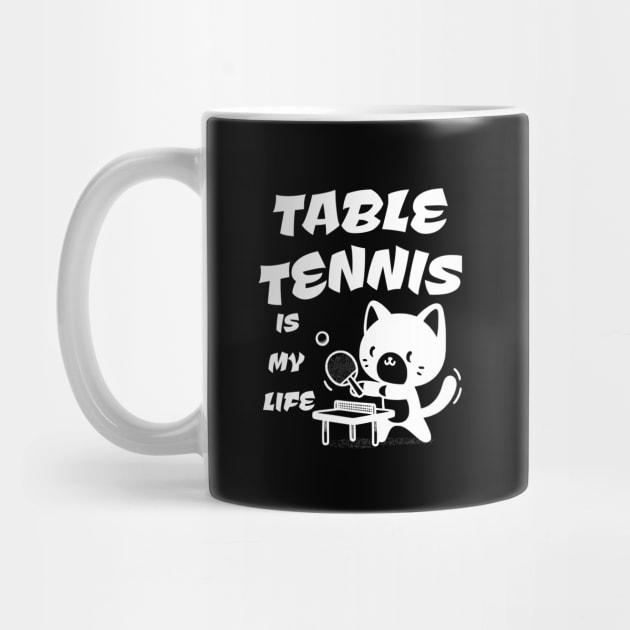Cool Cat Playing Table Tennis by JoeStylistics
